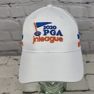 2020 PGA Jr League Hat Mens Adjustable White Mesh Ball Cap Garb Inc